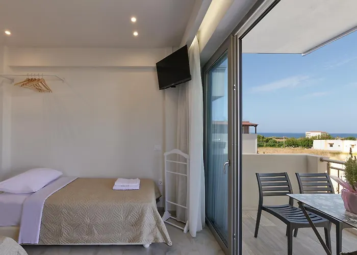 New Cozy Apartments In Crete Coast With Pool And Dining Area