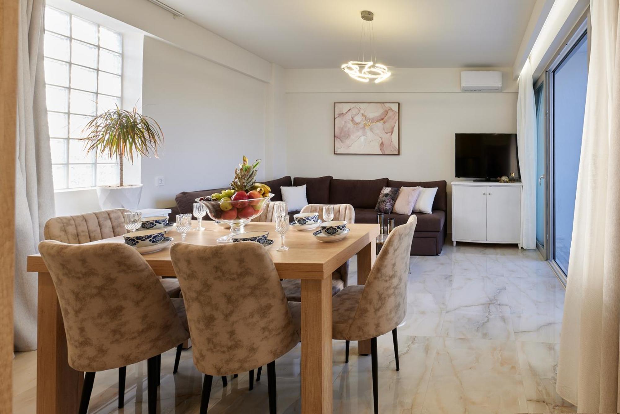 Apartment New Cozy In Crete Coast With Pool And Dining Area Magnisia